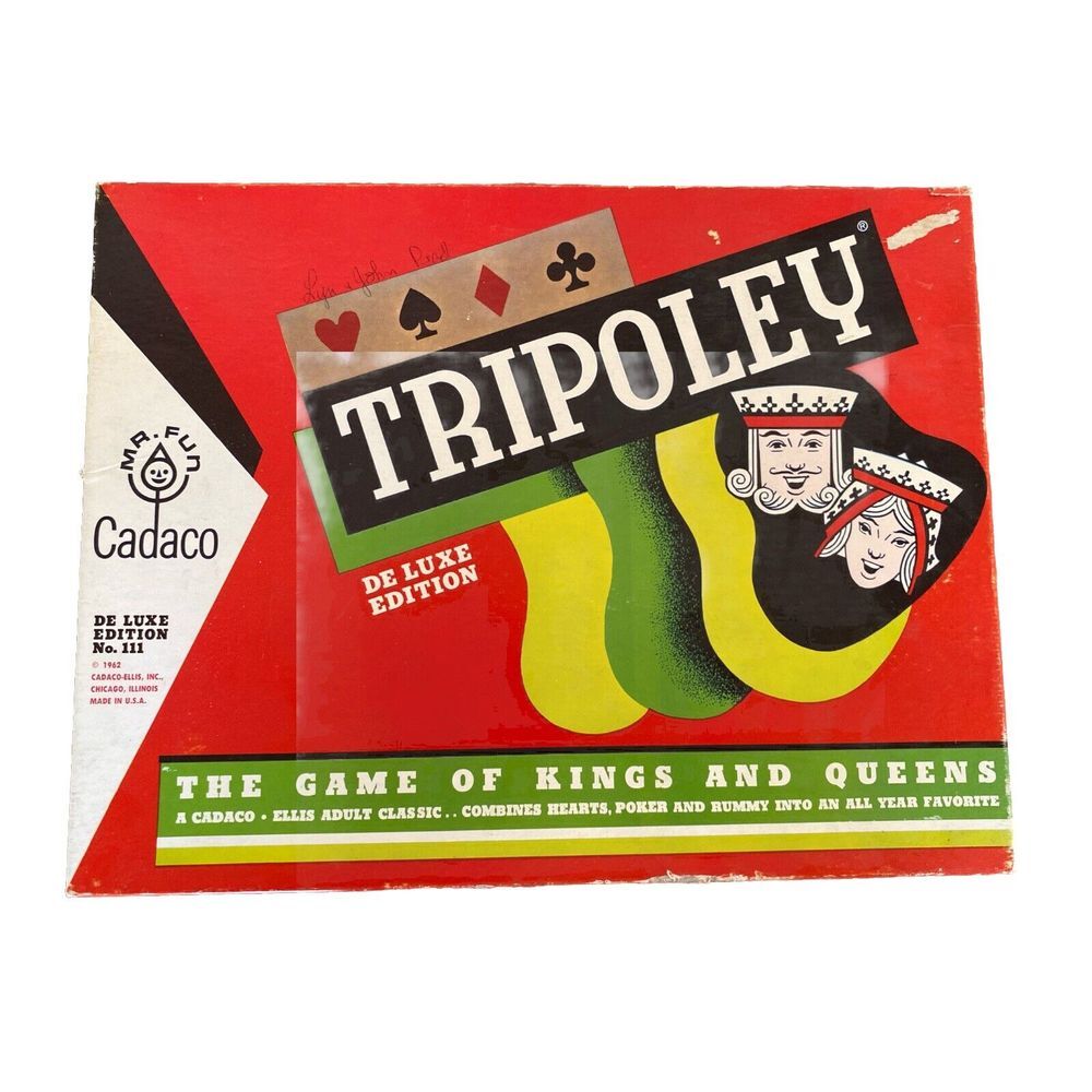 TRIPOLEY MICHIGAN RUMMY ROYAL GAME VINYL MAT SHEET ~ VINTAGE ~ CADACO‎ No. 111